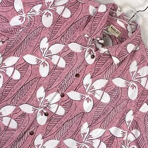 Kahala 1936 Avi Hawaiian Camp Shirt Men XXL Pink White Floral Aloha Tiki USA